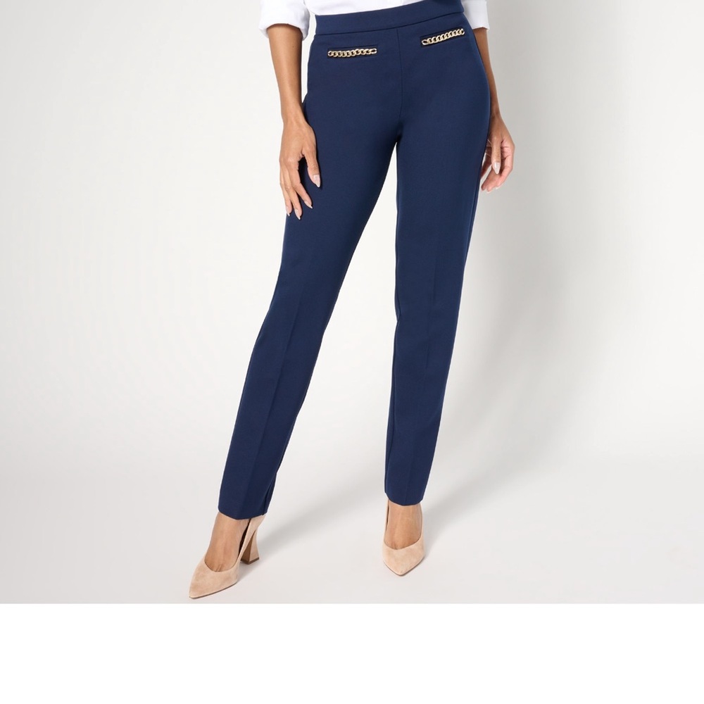 Susan Graver Elegant Navy Women's Pants